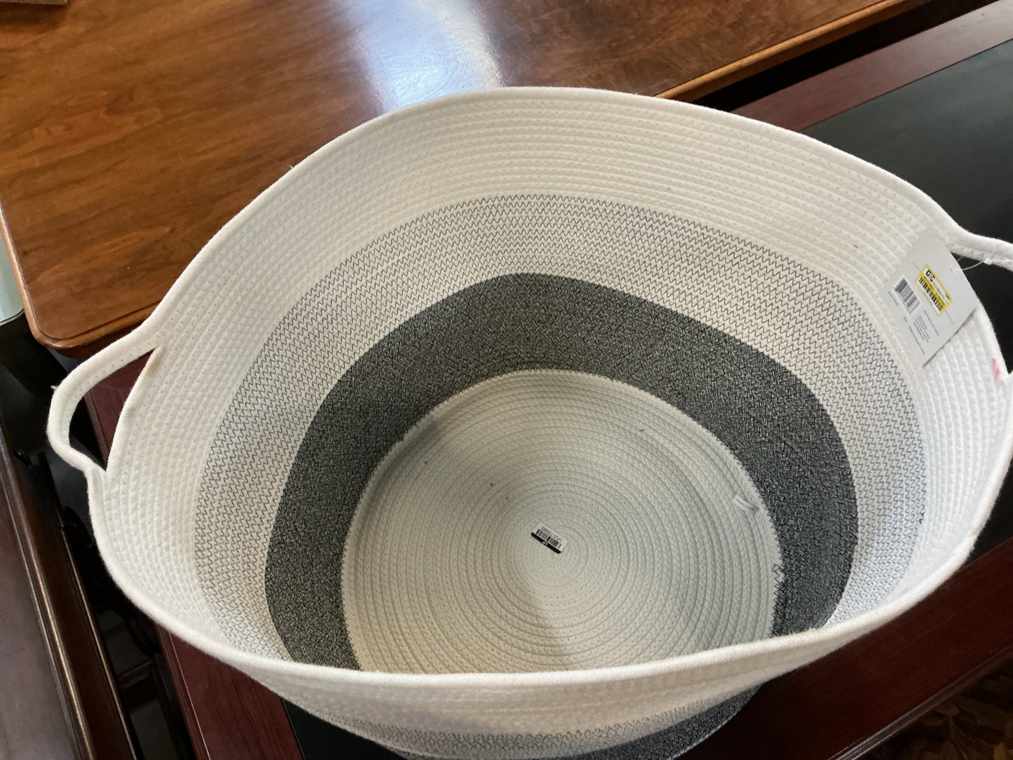 Coiled Rope Tapered Basket (Black)