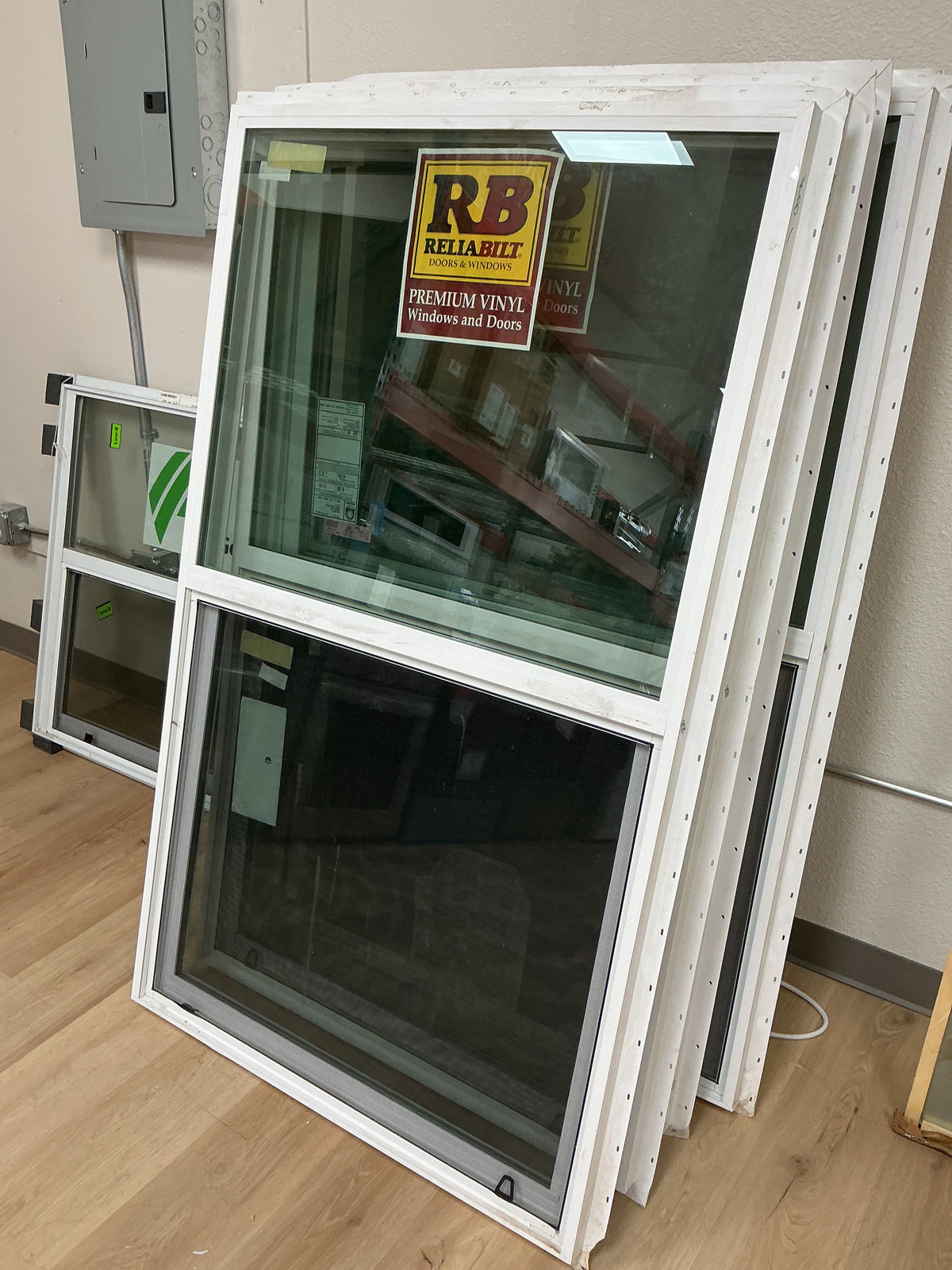 RELIABUILT 35 1/2’ x 53 1/2’ White Exterior Vinyl Double Pane Window
