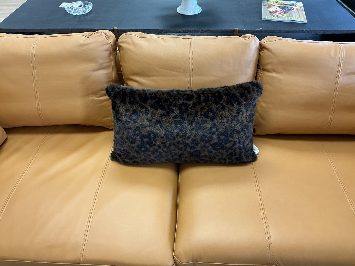 Luxurious Faux Fur Leopard Pillow