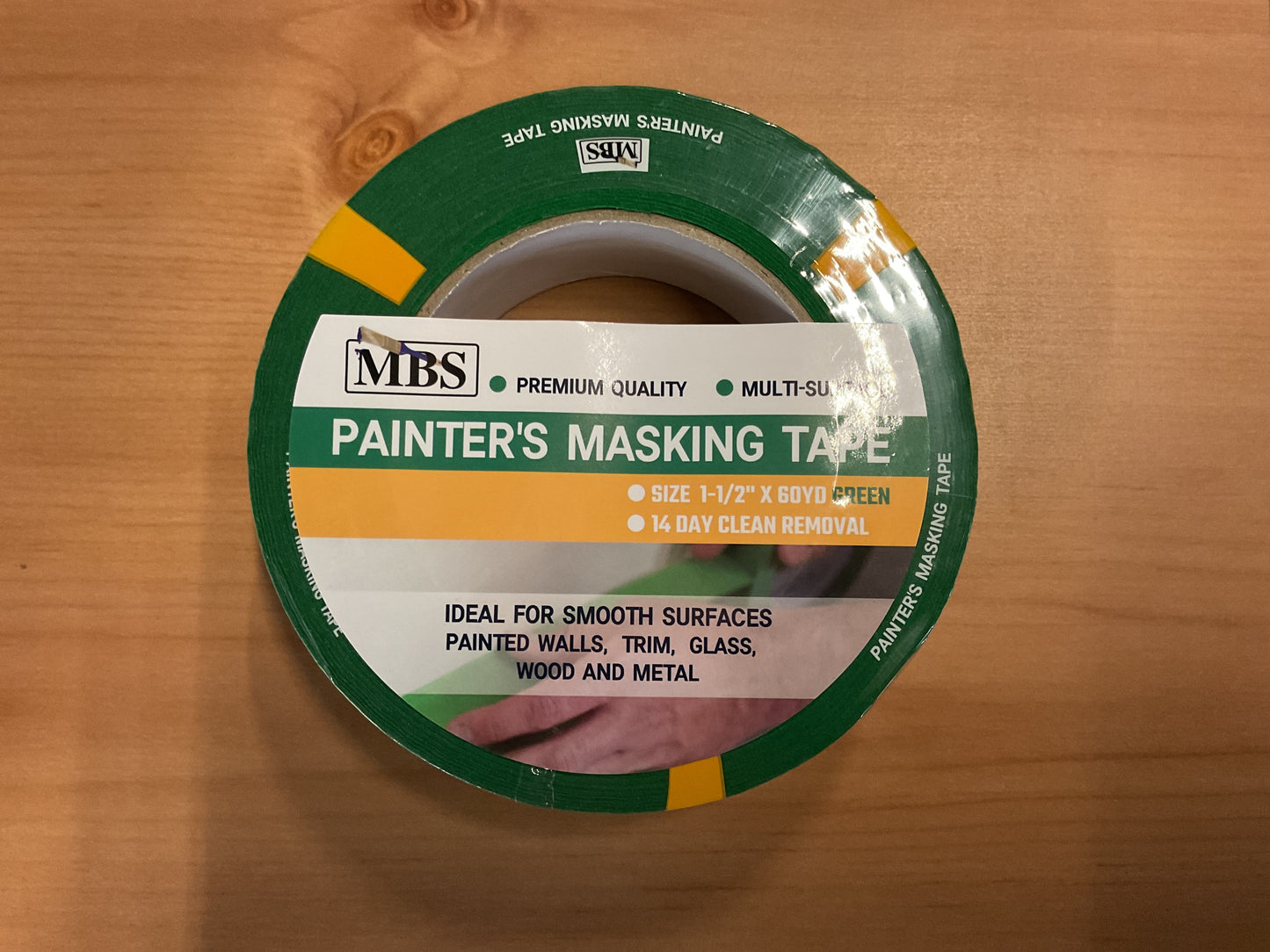 Green Masking Tape ( 1.5” x 60 YD)