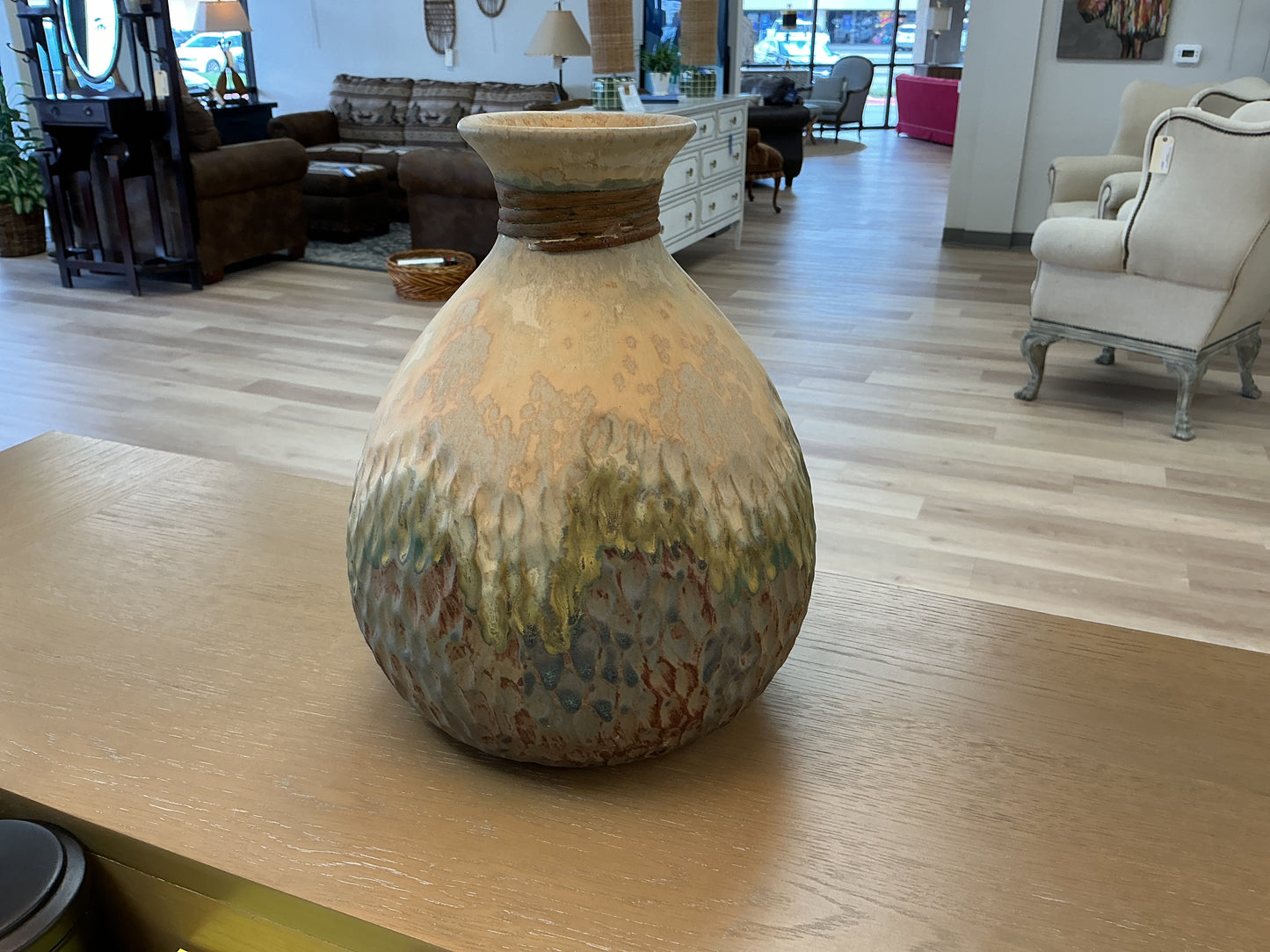 Bulbous Stoneware Vase