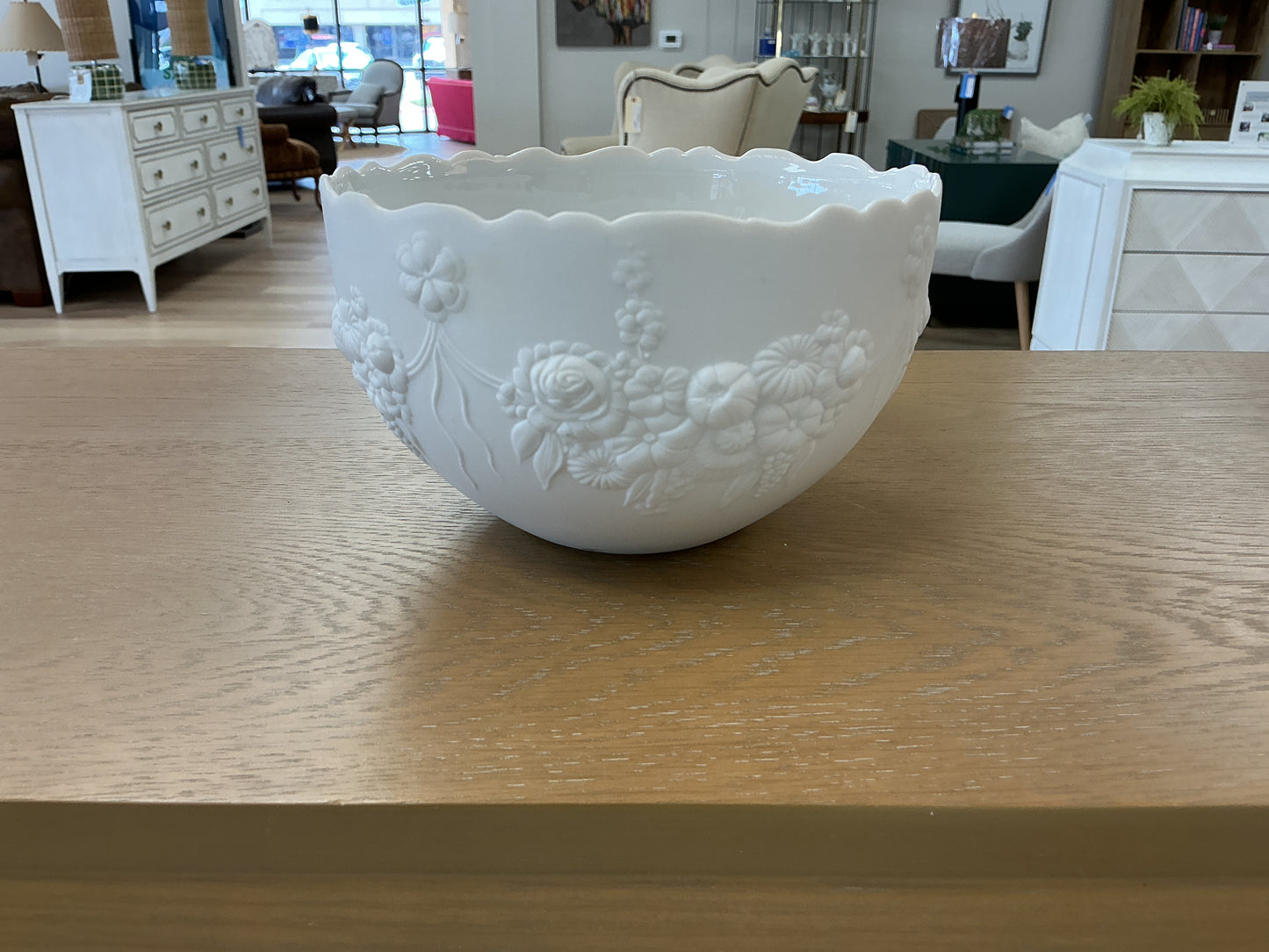 Vintage Flowers And Fruit Porcelain Bowl