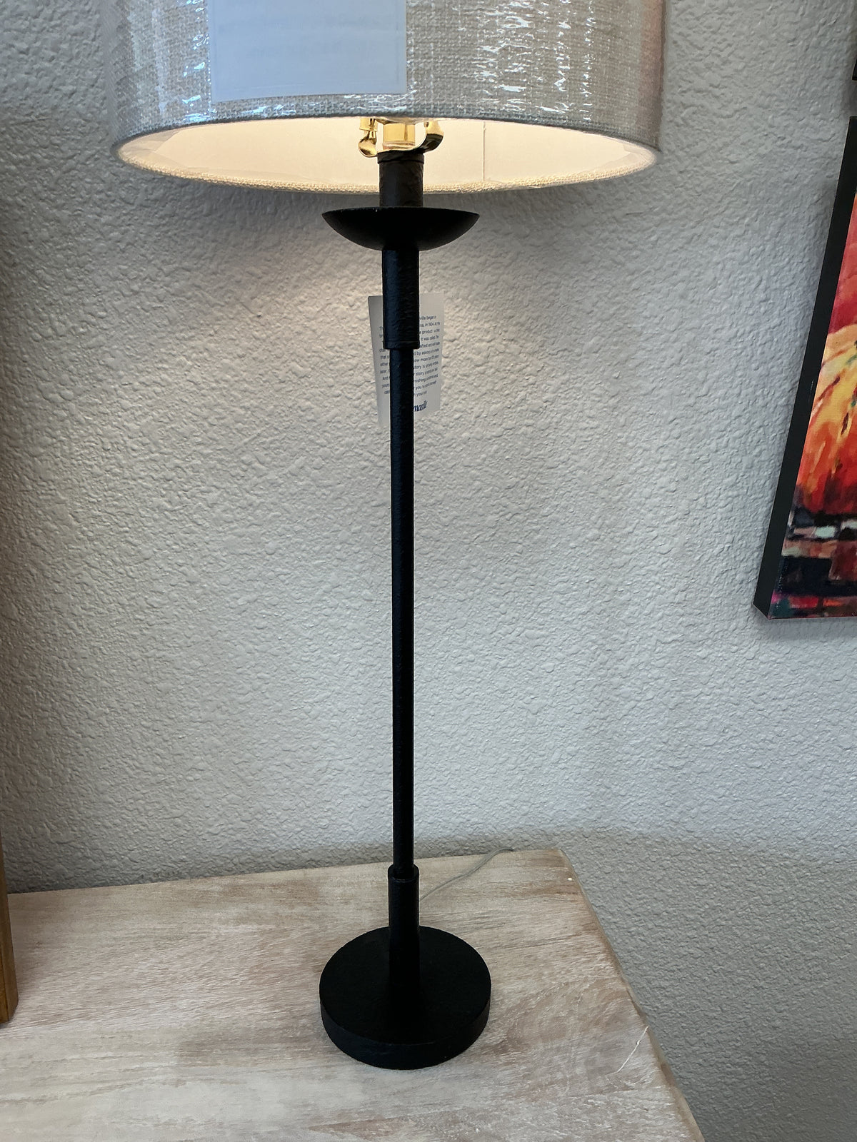 Black Buffet Slender Table Lamp