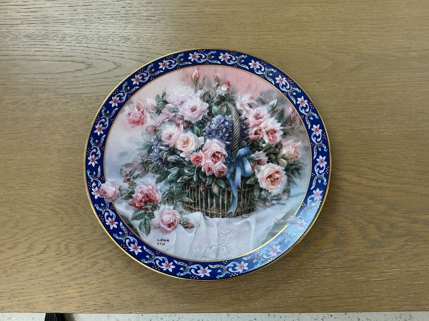 Basket Bouquet Collectors Plate by Lena Liu