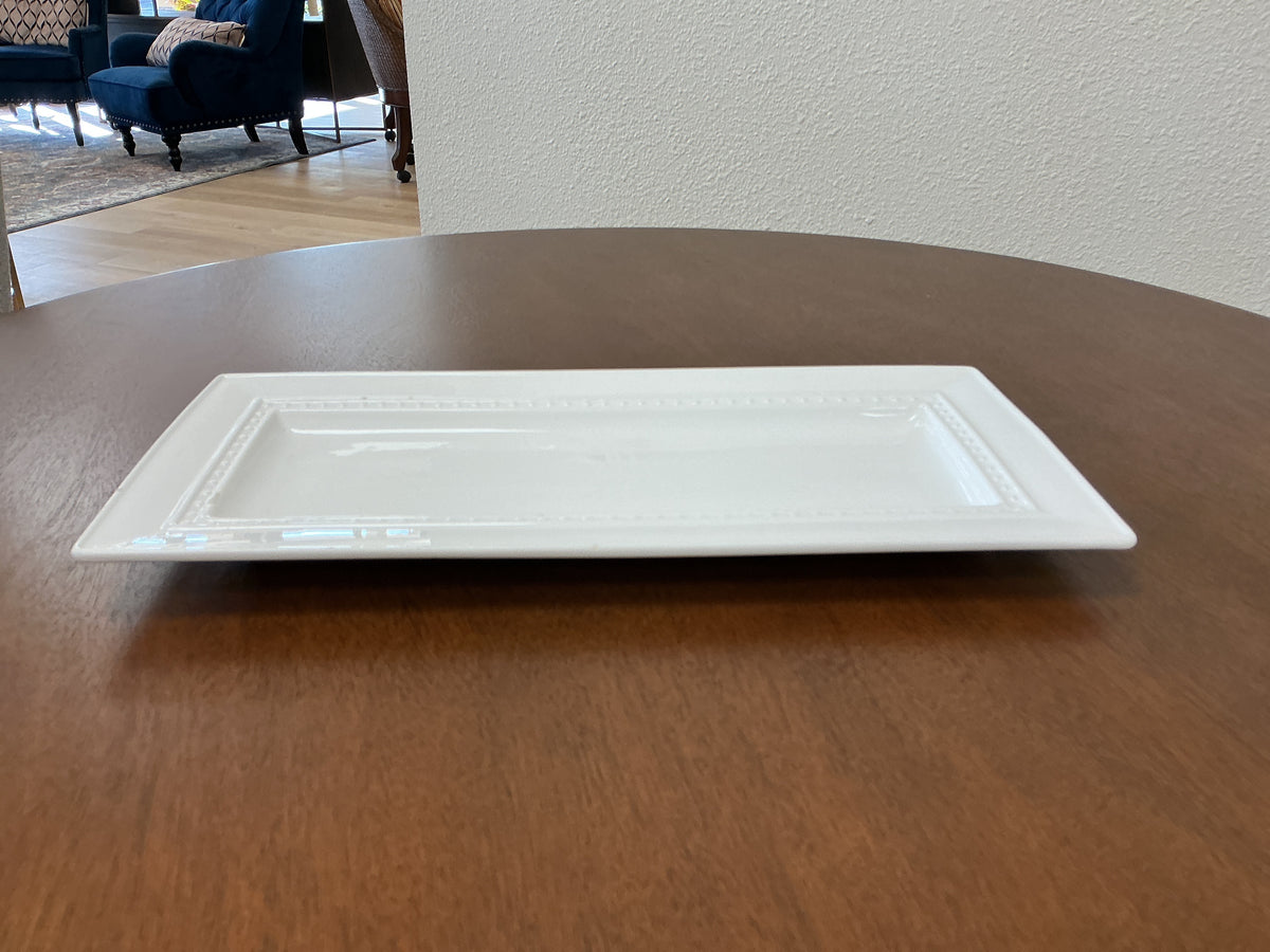 Pearl Dot Rectangular Bread Tray