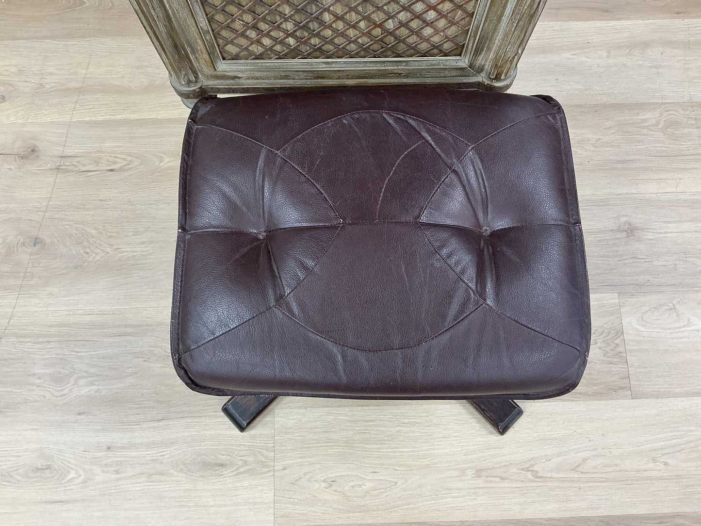 Tufted Leather Footstool