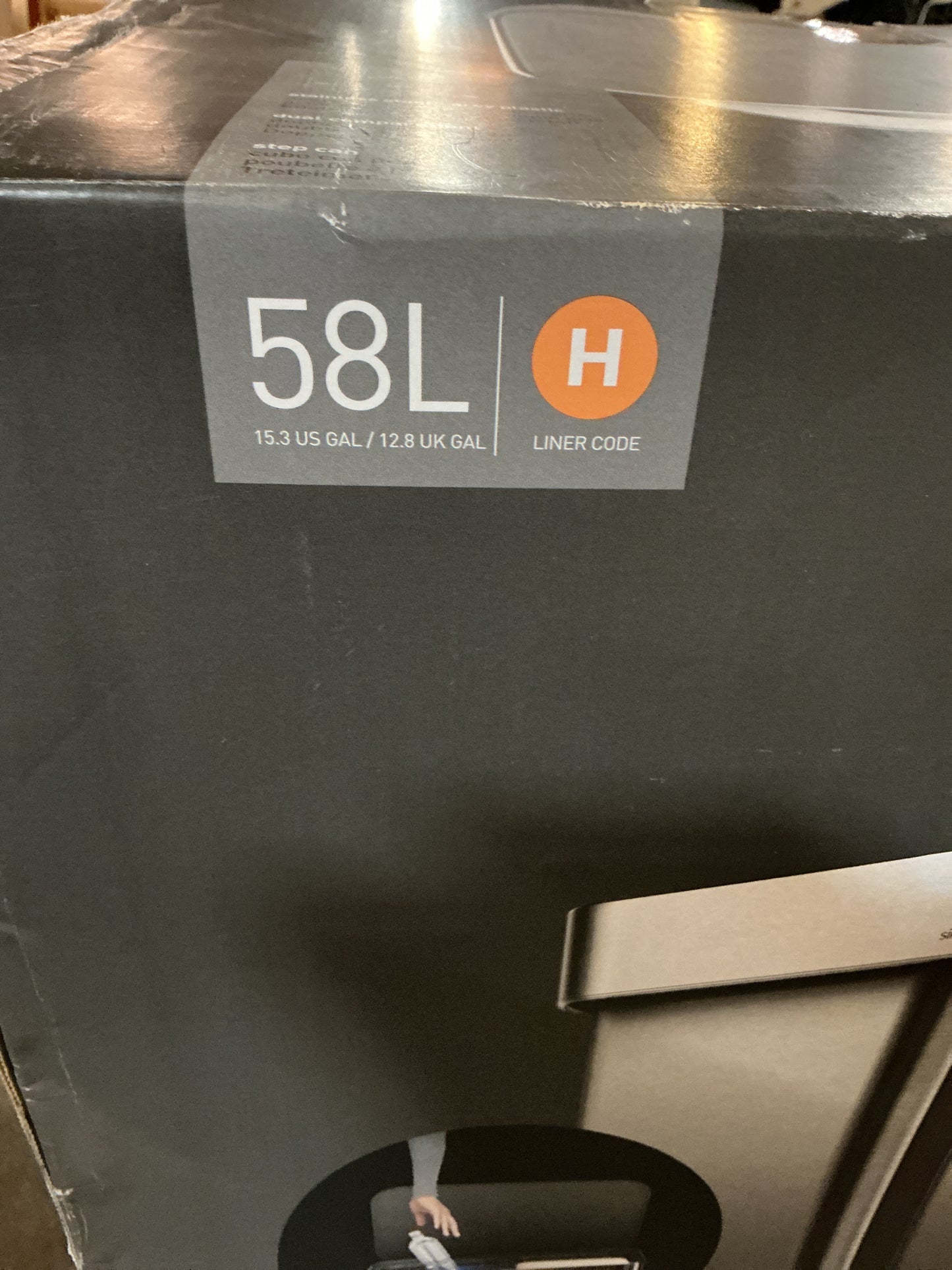 SimpleHuman 58L Dual Compartment Recycling Step Trash Can