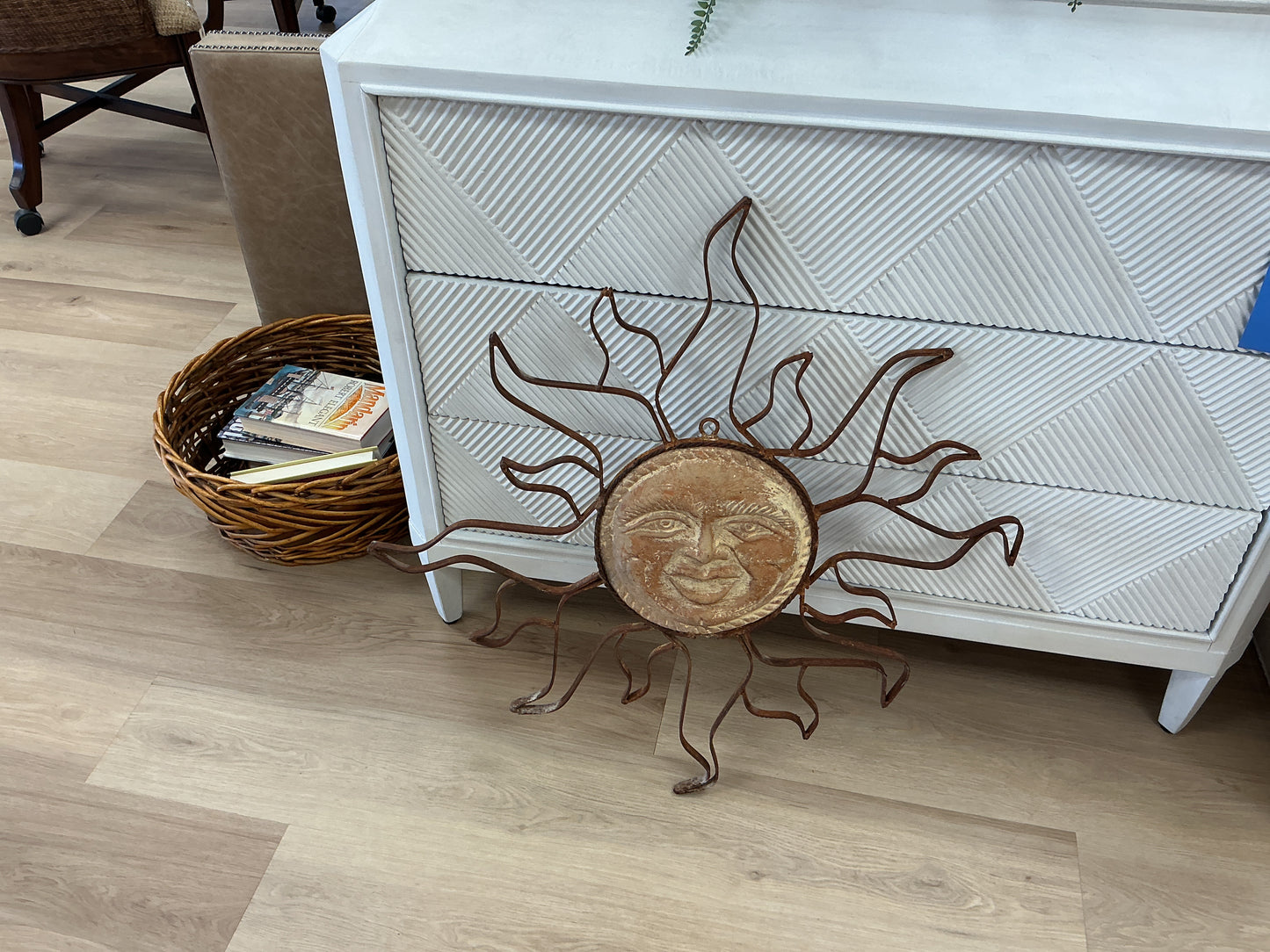 Iron & Terracotta Outdoor Wall Hanging Sun