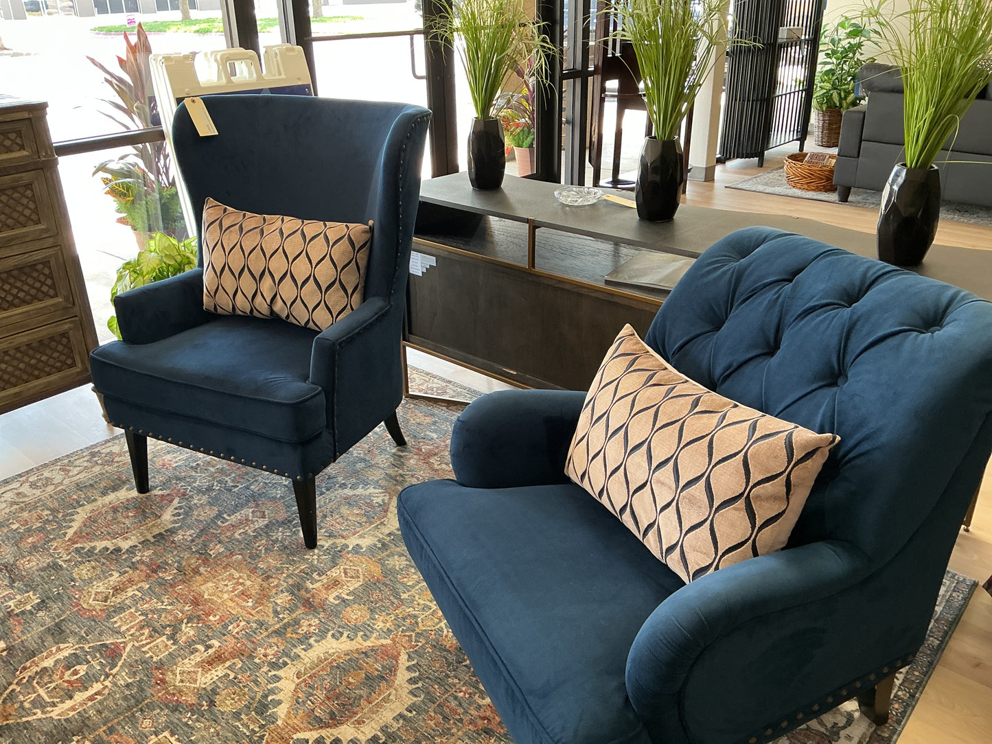 Decorative Lumbar Pillow w/Velvet Back