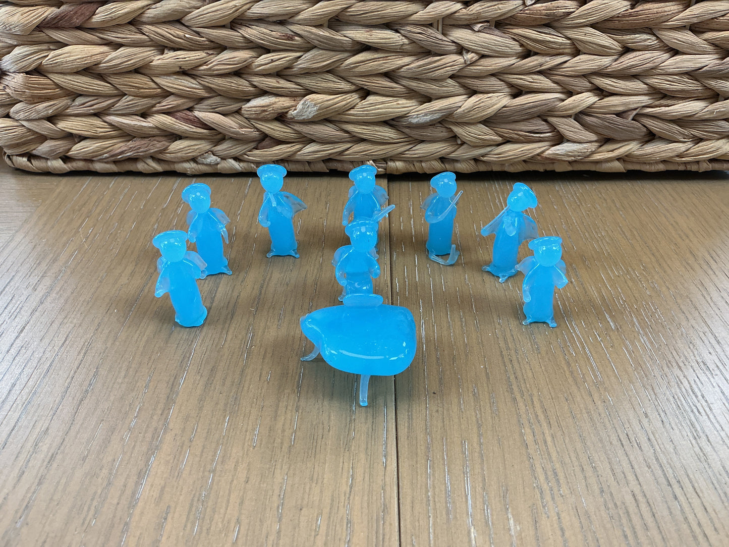 Miniature Handblown Glass Orchestra w/ Piano