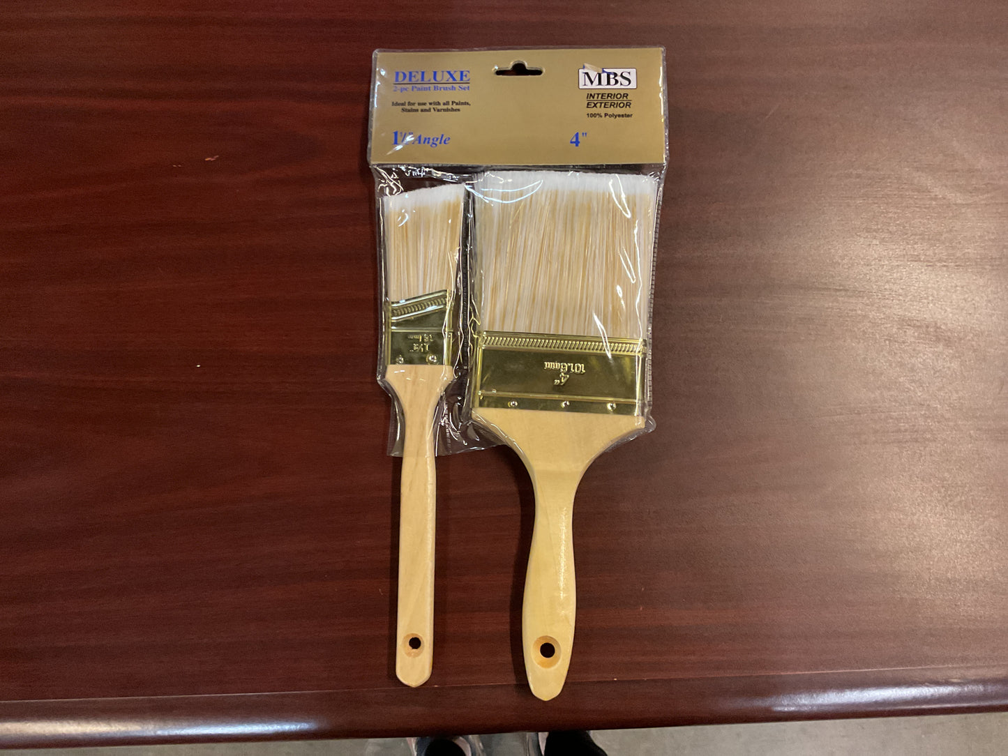 Paint Brush 2Pc Set (1-1/2” Angled & 4”)