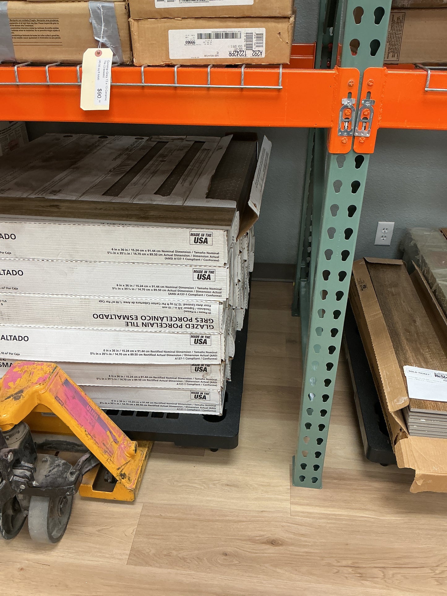 Glazed Porcelain Tile 6’ x 36’ (42 total boxes)