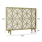 41” Iron Gold Single Panel Fireplace Screen