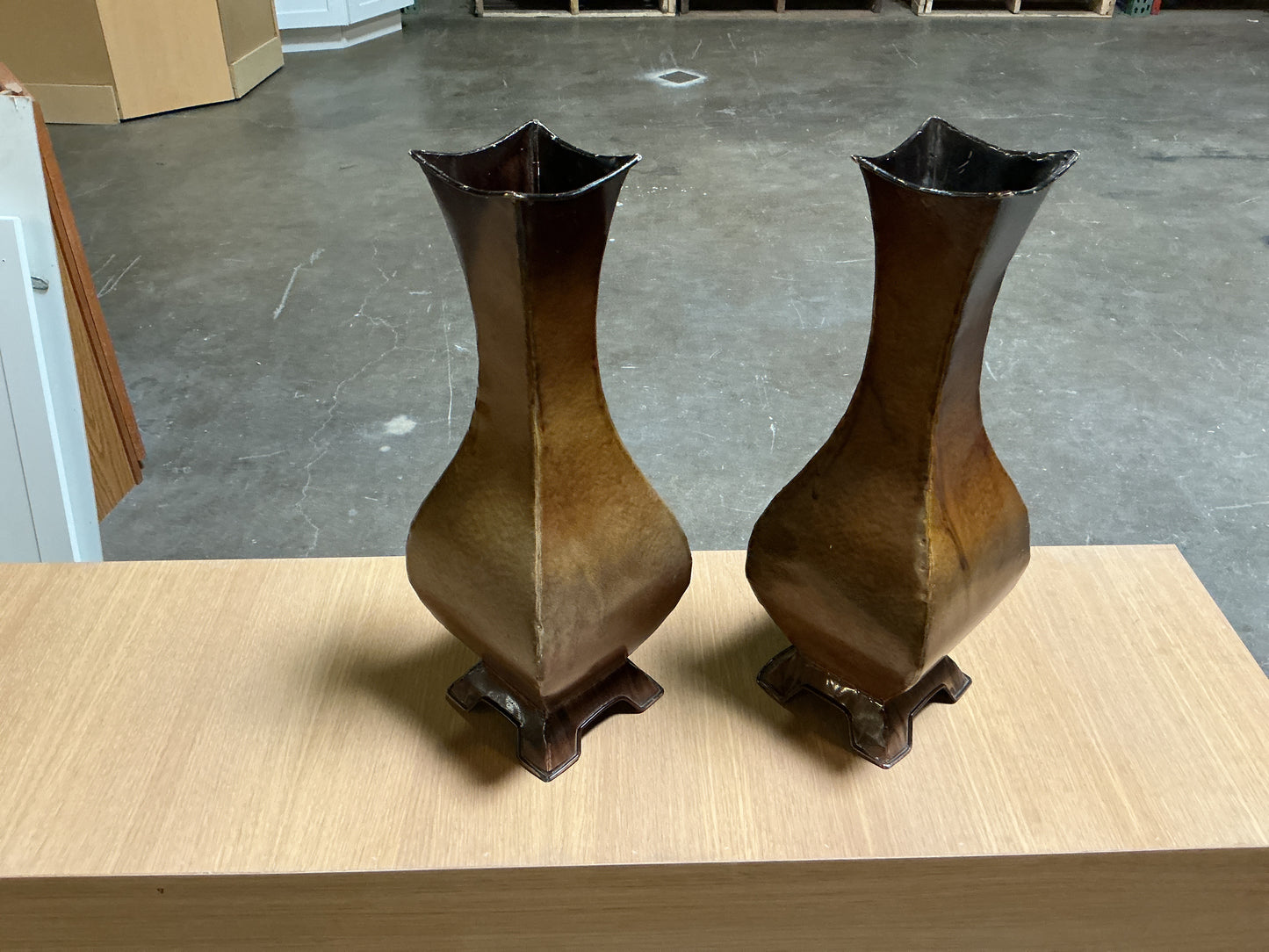 Tall Metal Vase