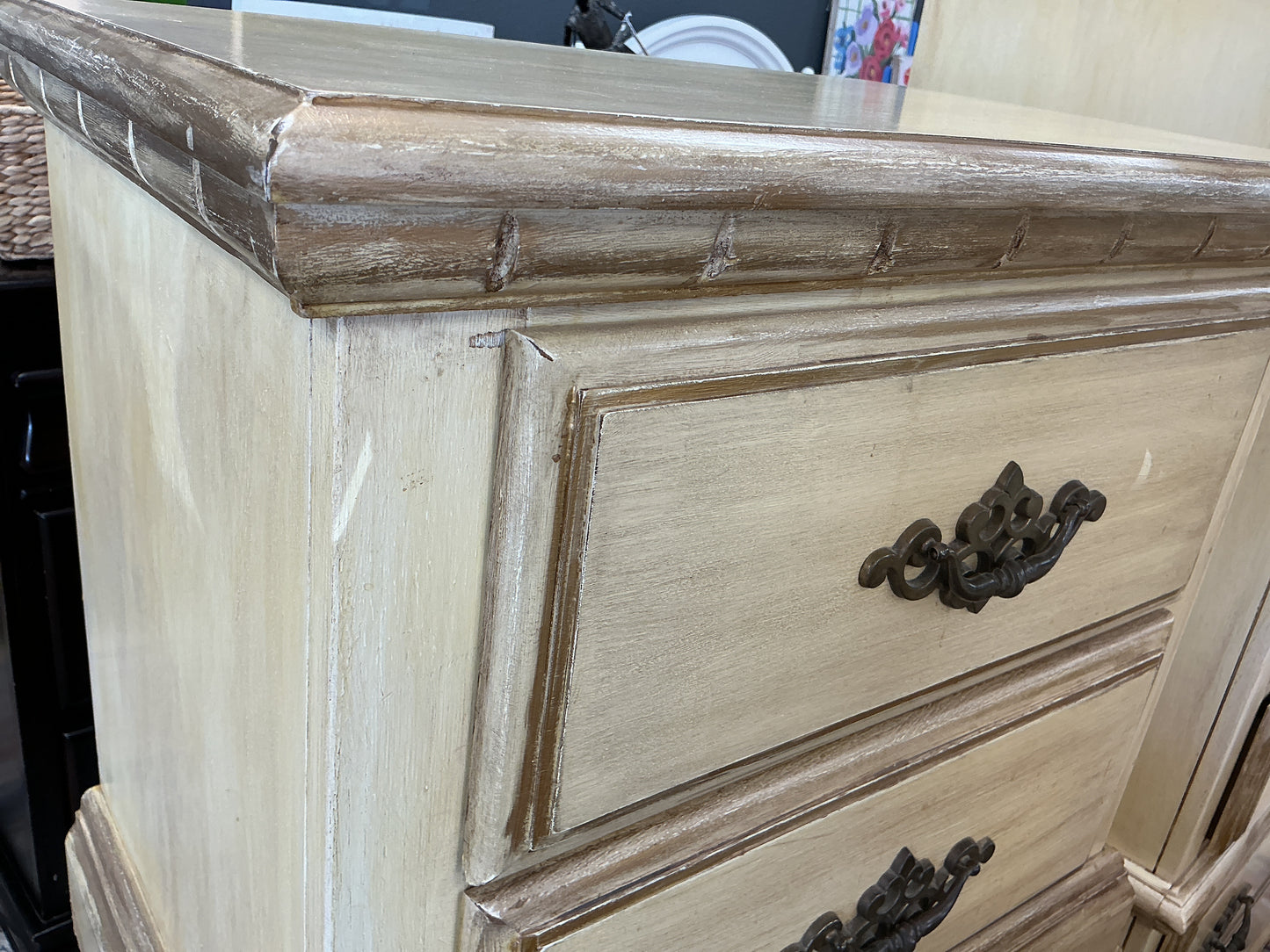 French Country Provincial 2-Drawer Nightstand