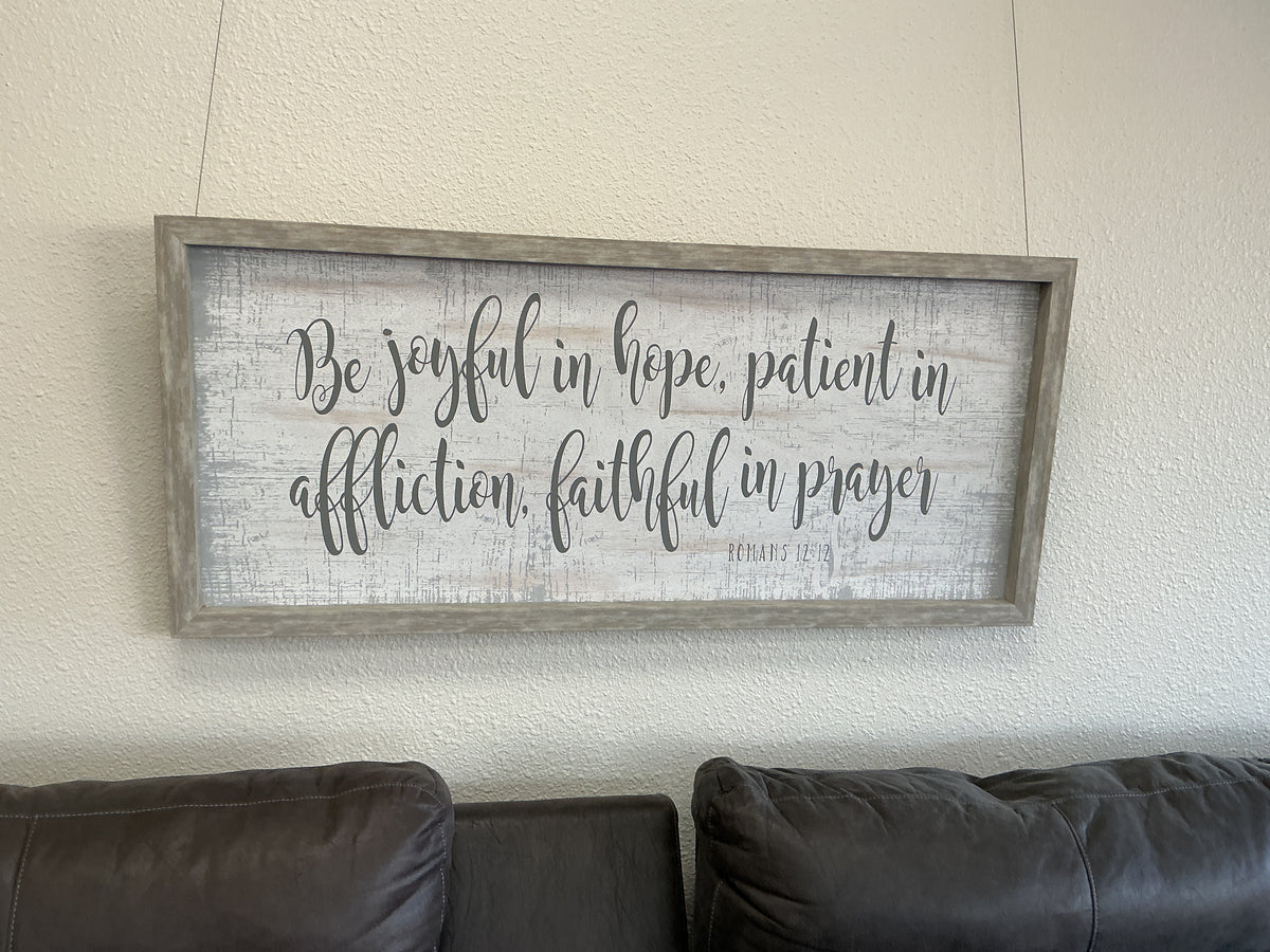 Bible Verse Wall Art Romans 12:12