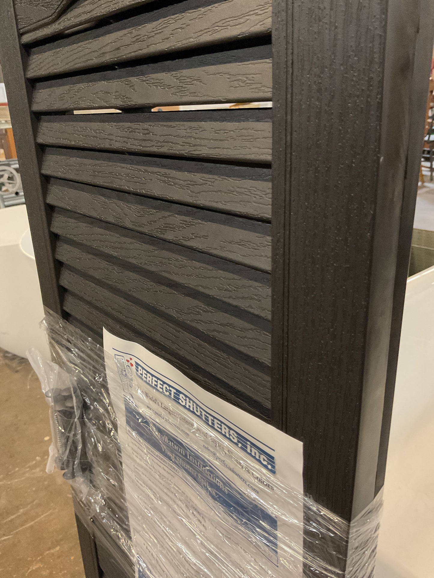 Perfect Shutters Louvered 15in x 47in Exterior Shutters (Pair)