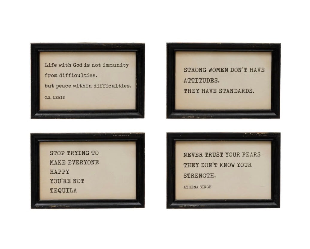 Wood Framed Wall Decor