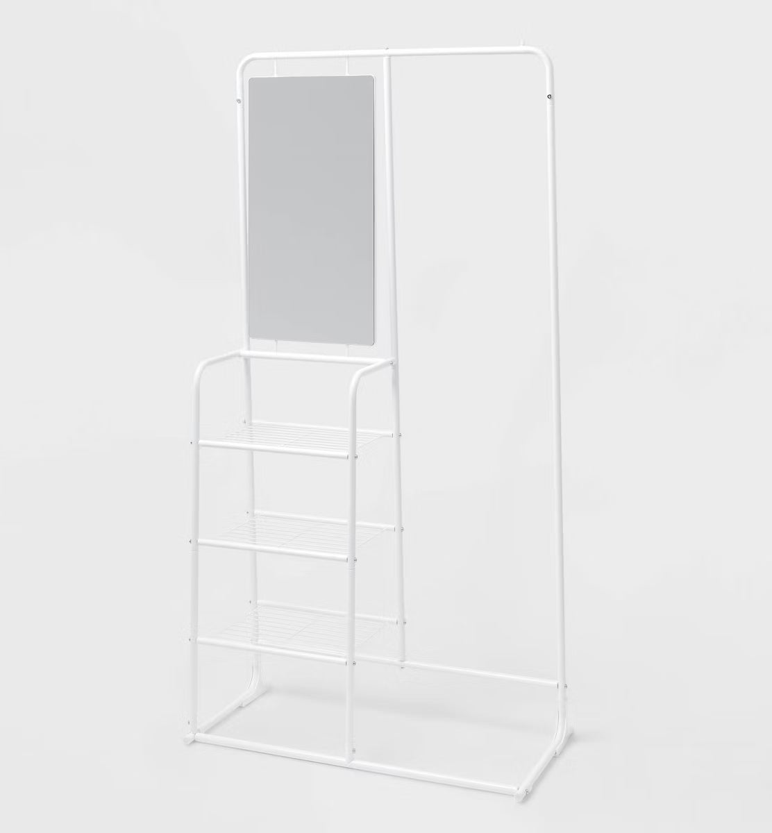 Metal Garment Rack w/Mirror