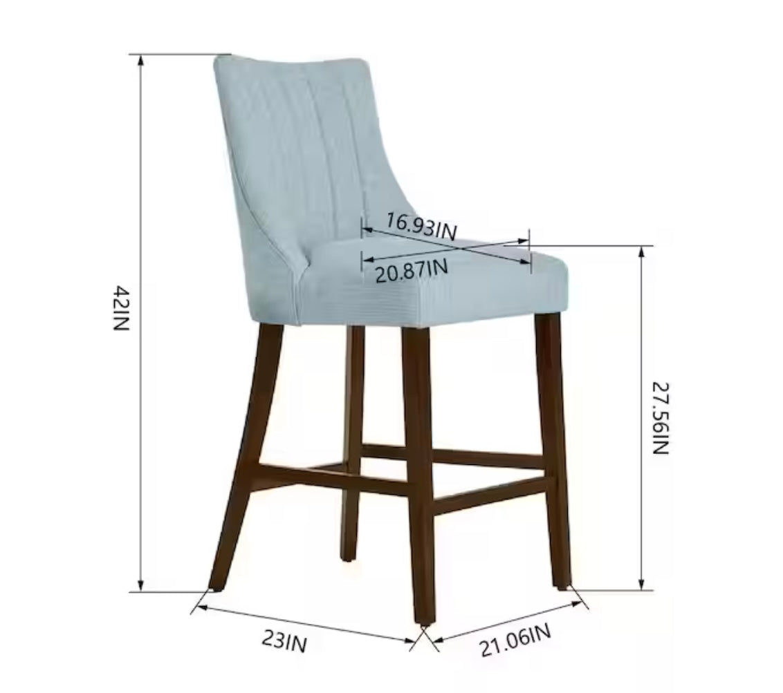 Scotsfield Channel Tufted Upholstered Bar Stool