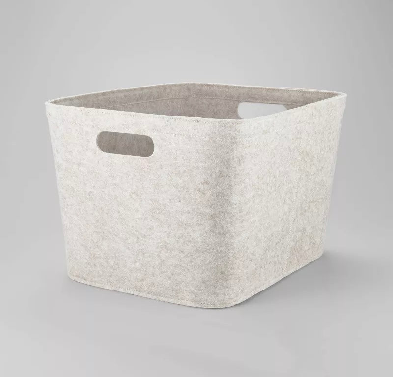 Medium Felt Basket w/Stitching