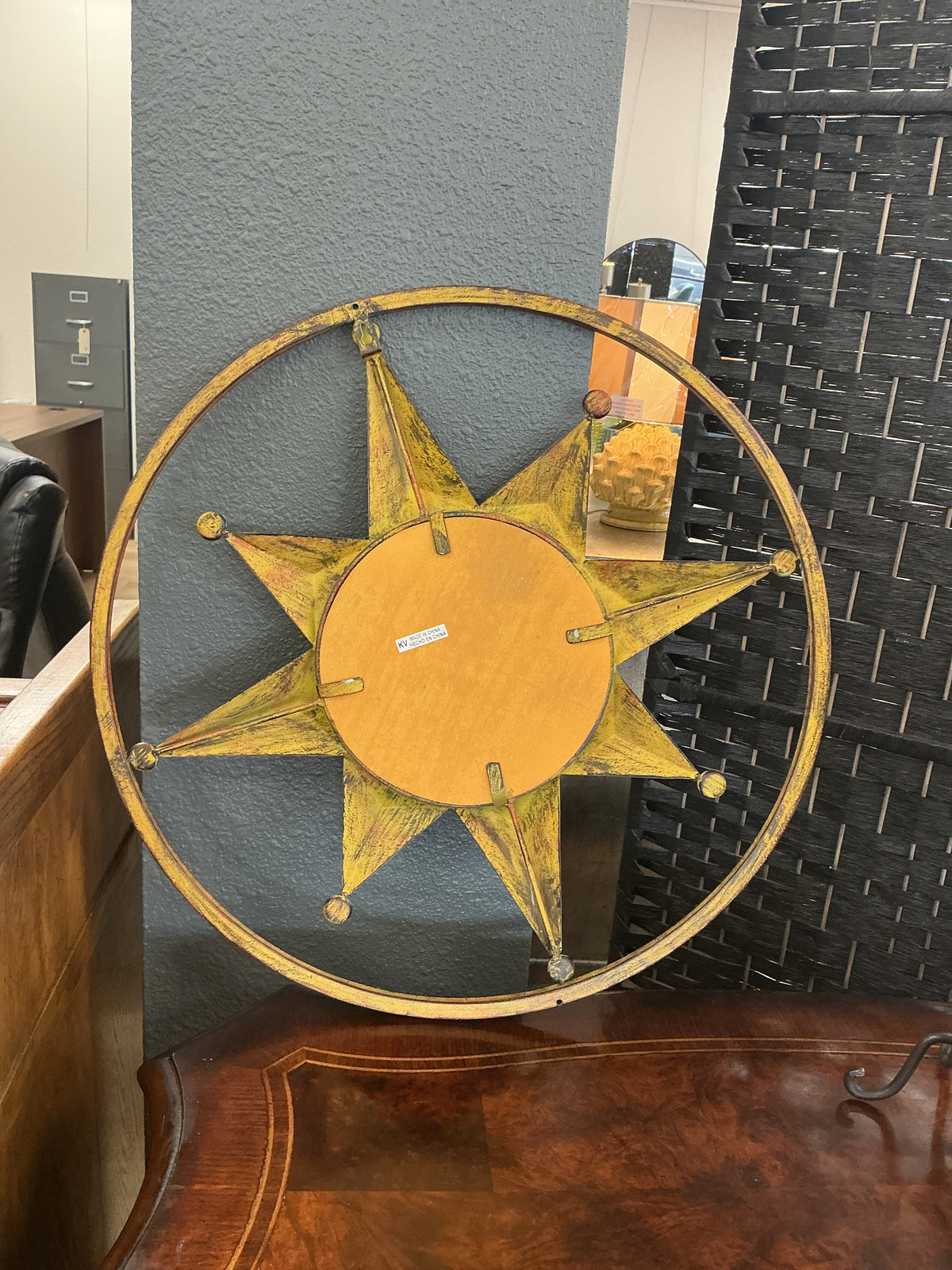 Metal Sun Face W/ Mirror