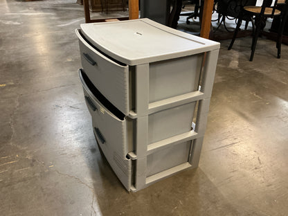 3 Drawer Wide Plastic Tower