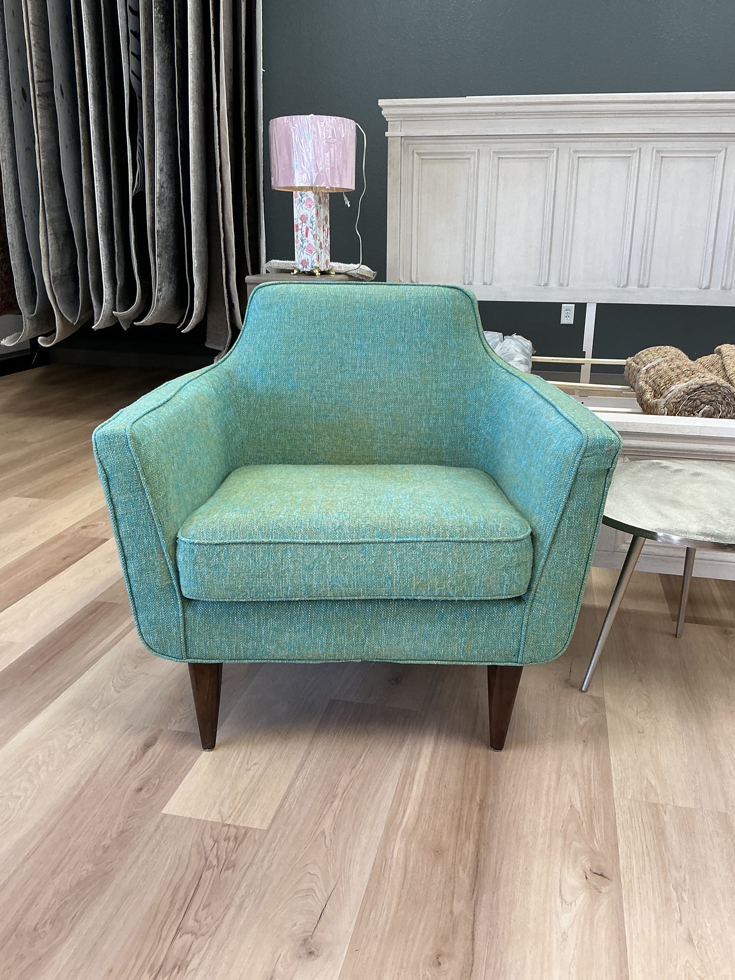Upholstered Mid Century Accent Chair