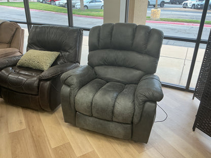 Oversized Grey Power Lift Massage Recliner