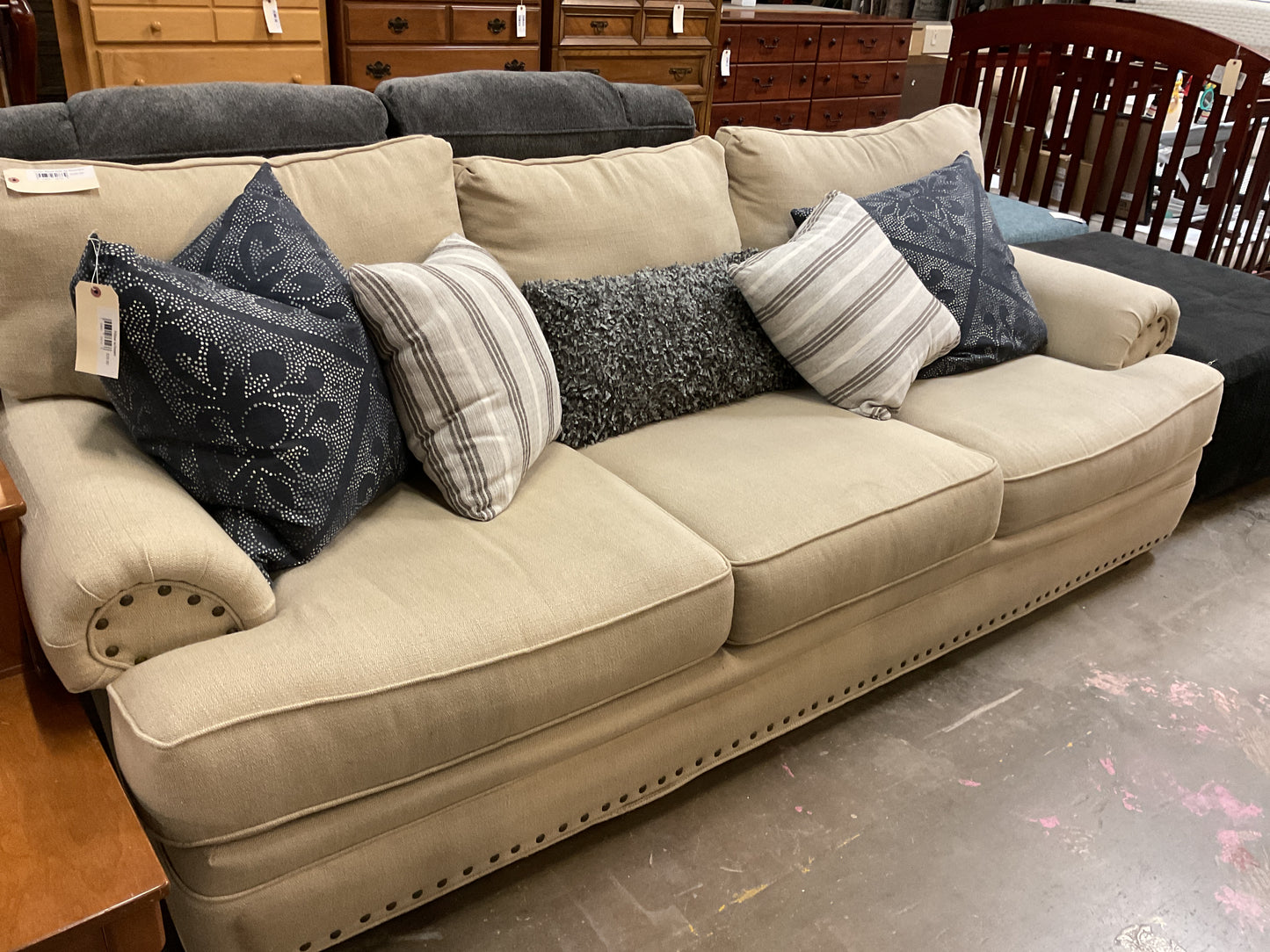 Linen Blend Sofa by Haverty’s