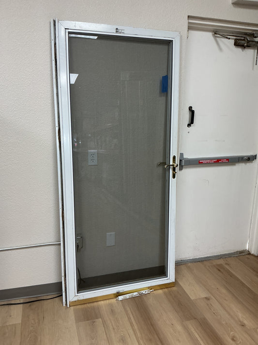 Full View Aluminum Storm Door w Screen 36” x 80”