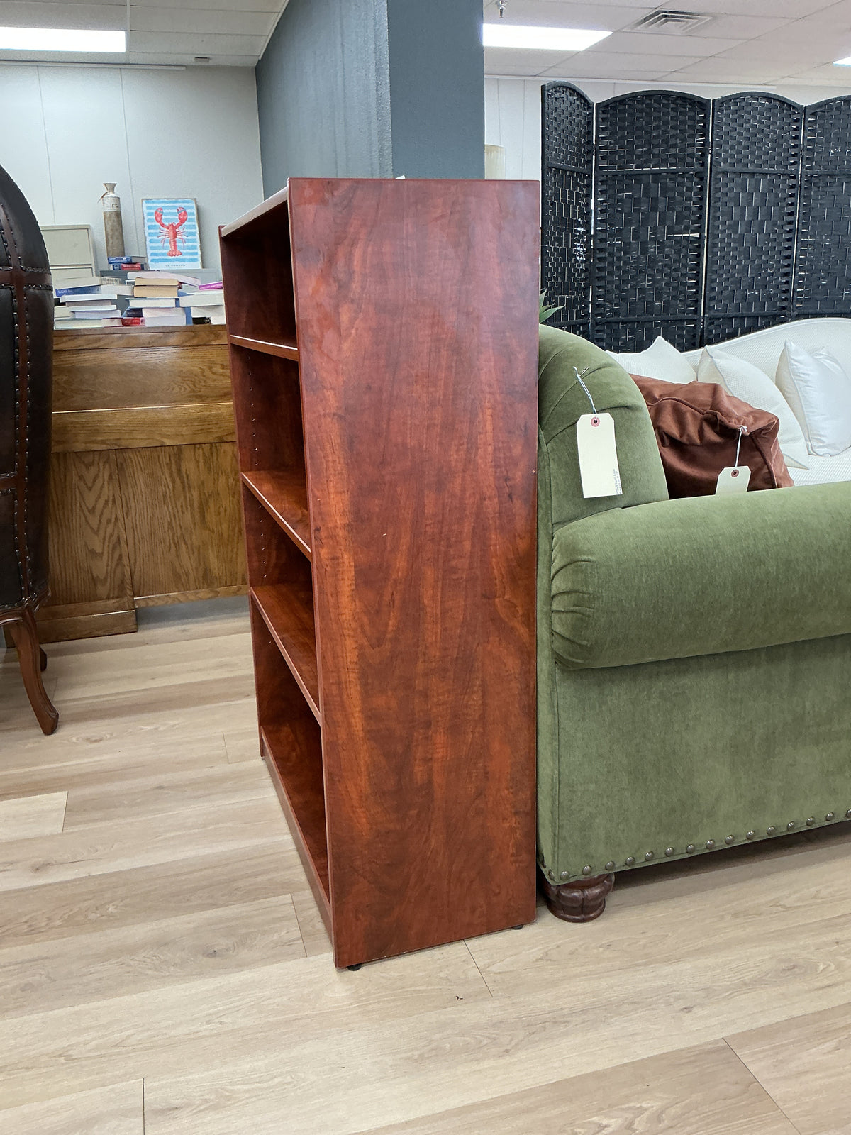 4 Shelf Cherry Wood 31.5” Bookcase