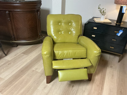 Vintage Leather Button Tufted Recliner by Lane