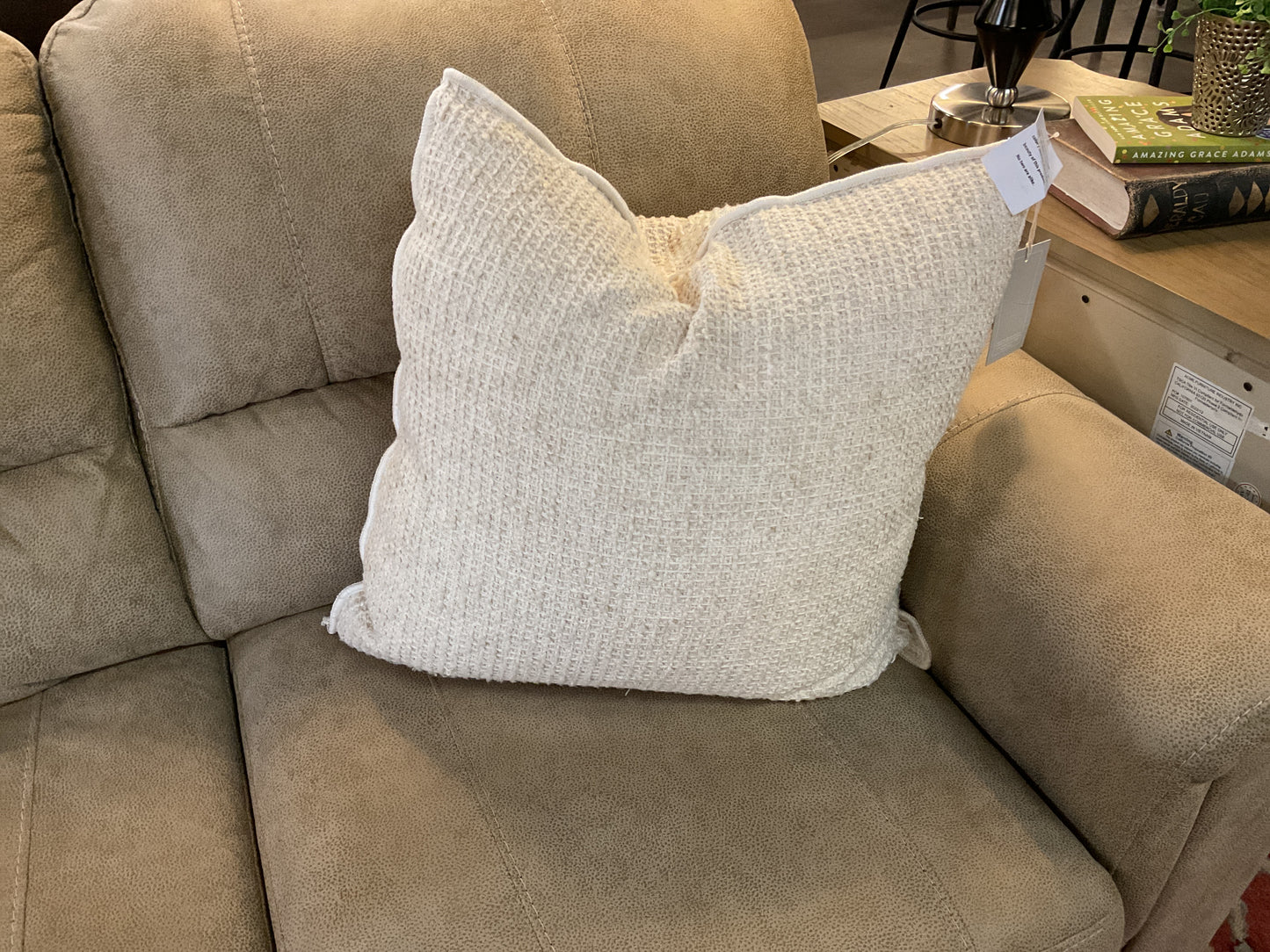 Cotton Waffle Print Pillow