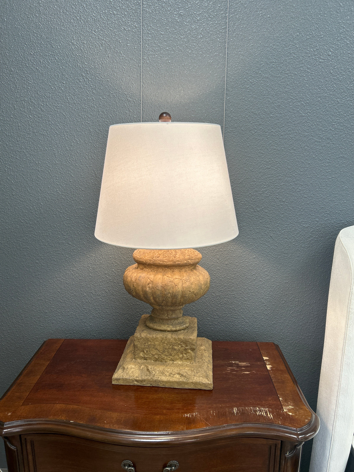 Plastered Urn Lamp by Barbara Cosgrove