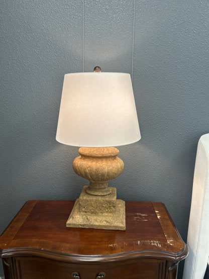 Plastered Urn Lamp by Barbara Cosgrove