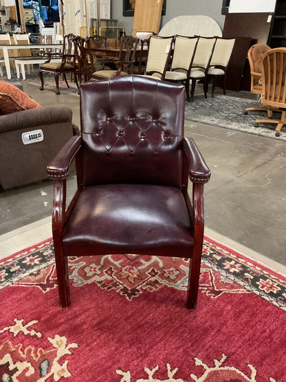 Faux Leather Tufted Armchair
