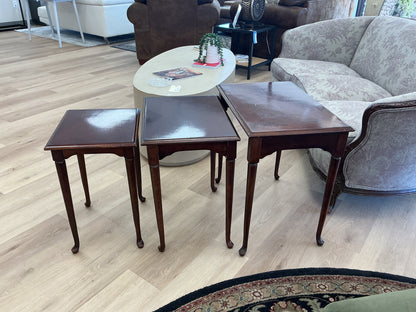 Vintage Mahogany Nesting Tables set of 3