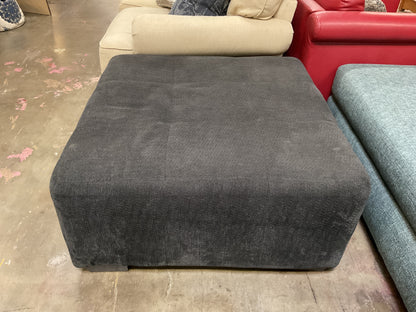 Charcoal Upholstered Ottoman