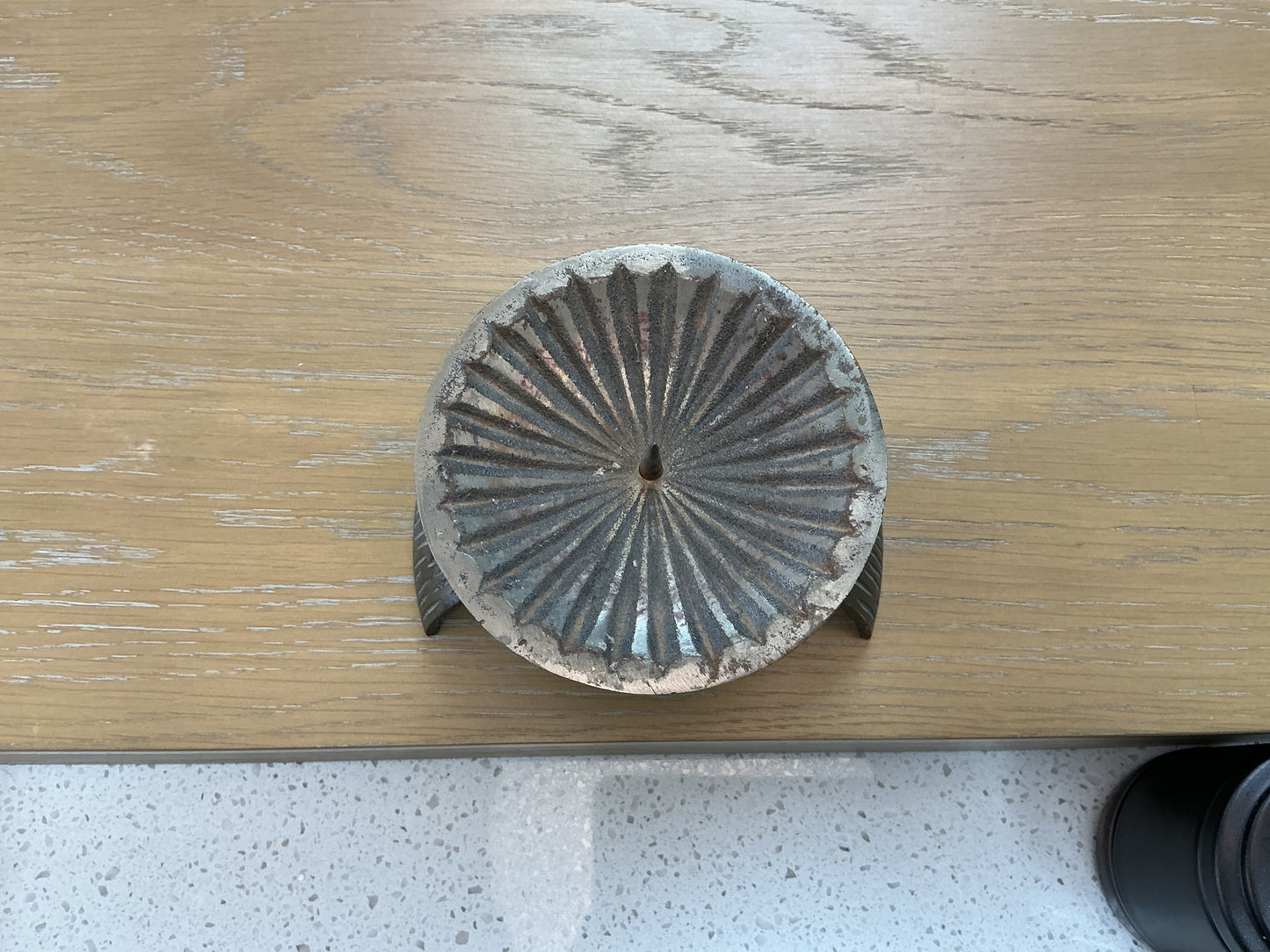 Rustic Vintage-Style Metal Candleholder
