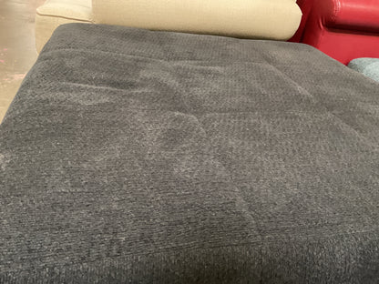 Charcoal Upholstered Ottoman