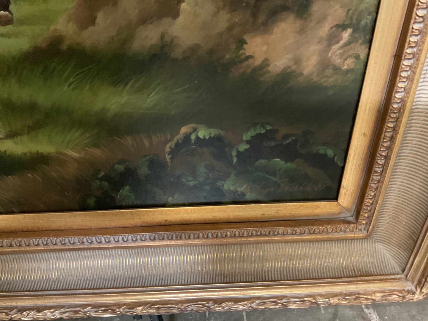 Ornate Gold Framed Oil Painting
