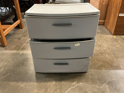 3 Drawer Wide Plastic Tower