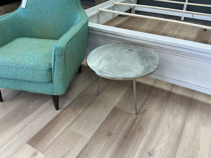 Silver Cast Aluminum Round Table