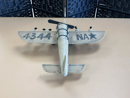 Restoration Hardware Vintage Style Metal Airplane (Cream)