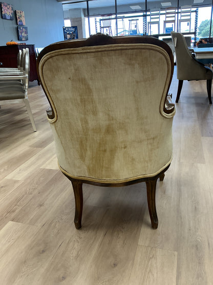 Vintage Provincial Style Upholstered Accent Chair