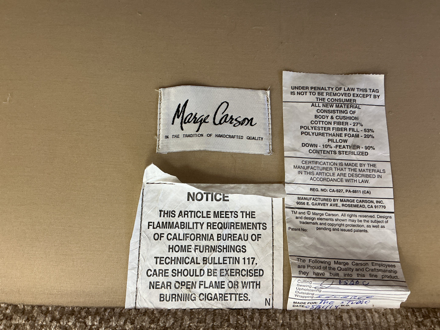 Marge Carson Bentley Sofa