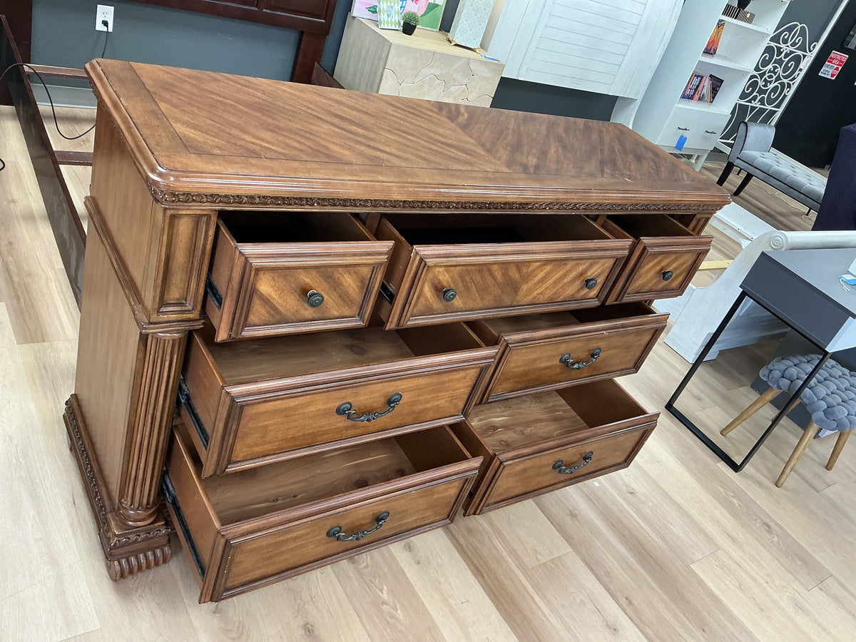 7 Drawer Wood Dresser