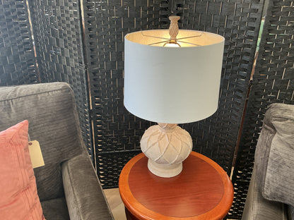 Textured Ceramic Lamp w/Linen Shade