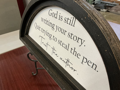 “Trust the Author” Framed Canvas